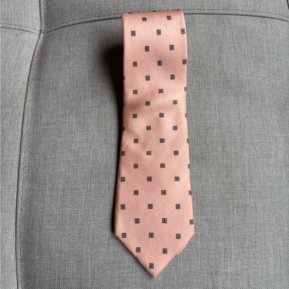 Christian Dior Vintage Pink Patterned Tie